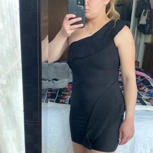 Black one shoulder dress